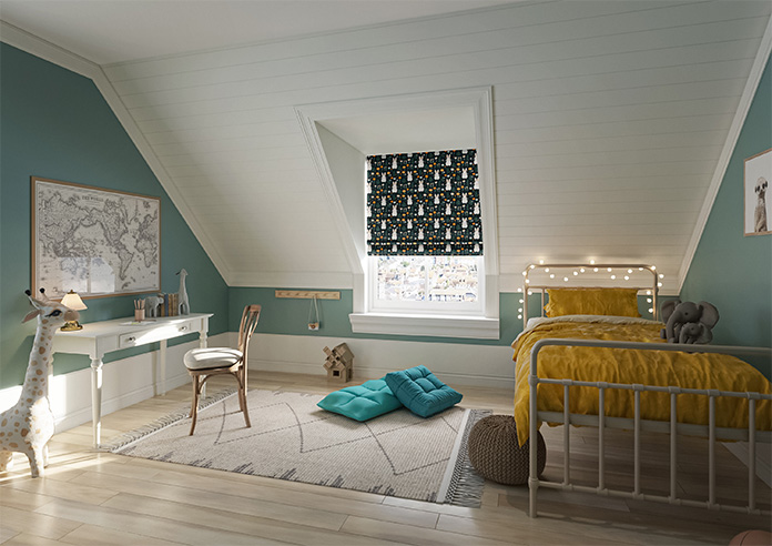 Hop To It, Noir - Twist&Fit Roman Blind - Image 6
